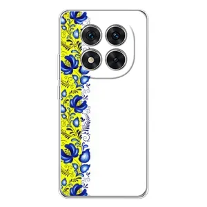 Силиконовый Чехол на Xiaomi Redmi Note 14 Pro с картинкой Вышиванки (Желто-синяя вышиванка)