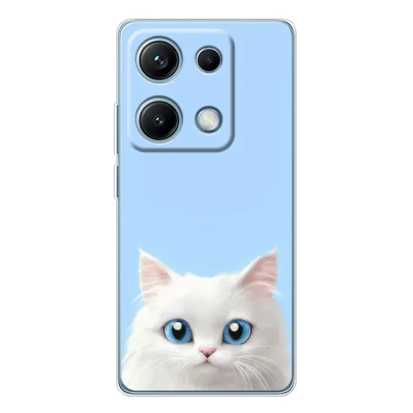 Чехол с рисунком «Белый кот» для Xiaomi Redmi Note 14S