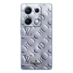 Текстурный Чехол Louis Vuitton для Редми Ноут 14С (Белый ЛВ)