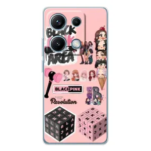 Чехол с рисунком «BLACK PINK коллаж» для Xiaomi Redmi Note 14S