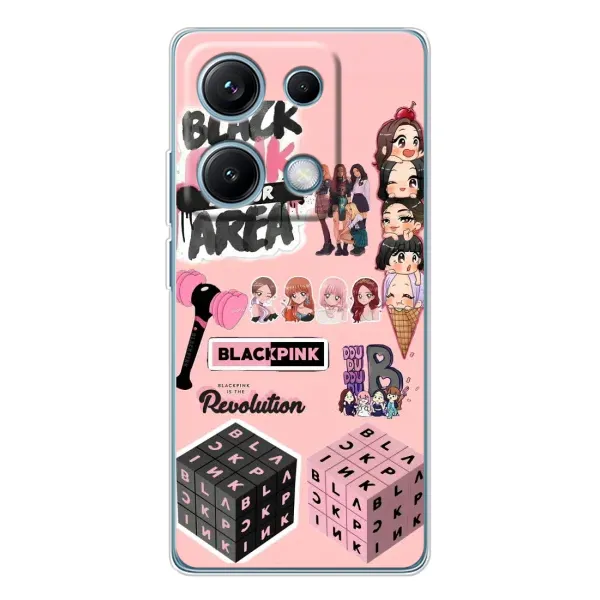 Чехол с рисунком «BLACK PINK коллаж» для Xiaomi Redmi Note 14S