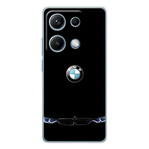 Силіконовий бампер з картинкою машини на Xiaomi Redmi Note 14S (Чорний BMW)