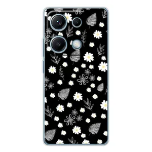Чохли з тематикою "КВІТИ" на Xiaomi Redmi Note 14S (цвітіння на чорному)