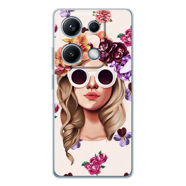 Чехол с рисунком «Девушка в очках» для Xiaomi Redmi Note 14S