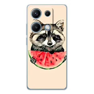 Силиконовый Чехол с Енотами на Xiaomi Redmi Note 14S (Енот)