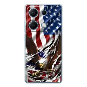 Чехол Флаг USA для Xiaomi Redmi Note 14S