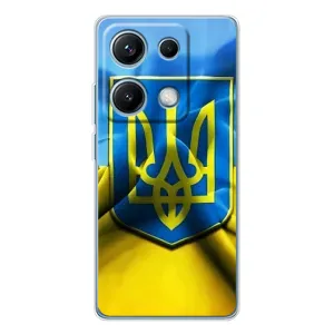Чехол с картинкой (Патриотический ГЕРБ) на Xiaomi Redmi Note 14S (Герб и Флаг Украины)