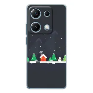 Силіконовий бампер на різдво для Xiaomi Redmi Note 14S (Місто зимове)