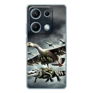 Чохол з мемами траралело тралала для Xiaomi Redmi Note 14S (Гусіні і крокоділо)