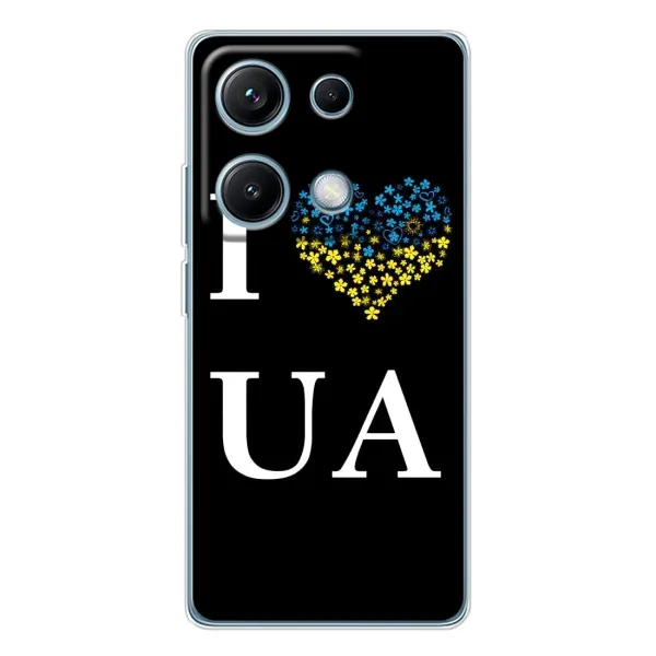 Чехол с рисунком «I Love UA» для Xiaomi Redmi Note 14S