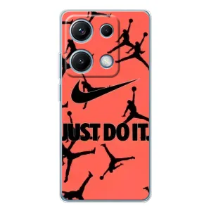Силіконовый Чохол Nike Air Jordan на Редмі Ноут 14С (Just Do It)