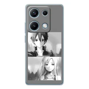 Чехол с персонажами АНИМЕ на Xiaomi Redmi Note 14S (Кирито-Асуна)