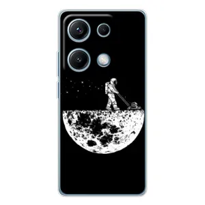 Силиконовый Чехол с принтом "Космонавты" на Xiaomi Redmi Note 14S (Космонавт)