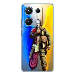 Чехол с картинкой (Патриотический КОЗАК) на Xiaomi Redmi Note 14S (Козак с крыльями)