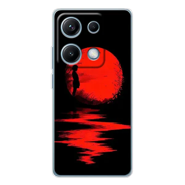 Чехол с рисунком «Красный Закат» для Xiaomi Redmi Note 14S