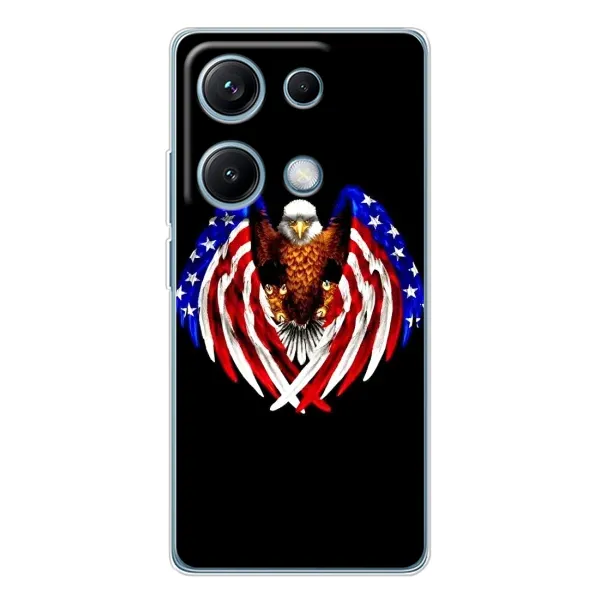 Чехол с рисунком «Крылья США» для Xiaomi Redmi Note 14S Чехол с рисунком «Крылья США» для Xiaomi Redmi Note 14S