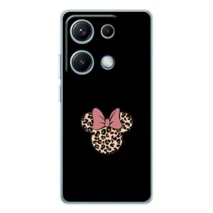 Чехол с леопардовым принтом на Xiaomi Redmi Note 14S (Леопардовая Минни)