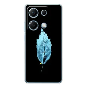 Чехол с картинками на черном фоне для Xiaomi Redmi Note 14S (Листочек)