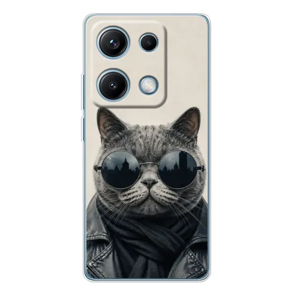 Чехол с рисунком «Модный кот» для Xiaomi Redmi Note 14S