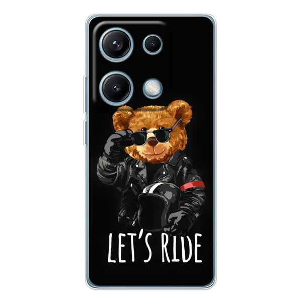Чехол с рисунком «Модный Мишка» для Xiaomi Redmi Note 14S