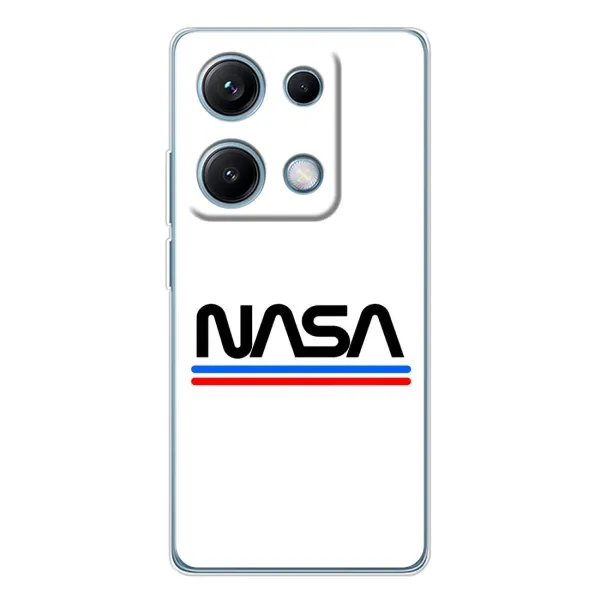 Чехол с рисунком «NASA на белом фоне» для Xiaomi Redmi Note 14S