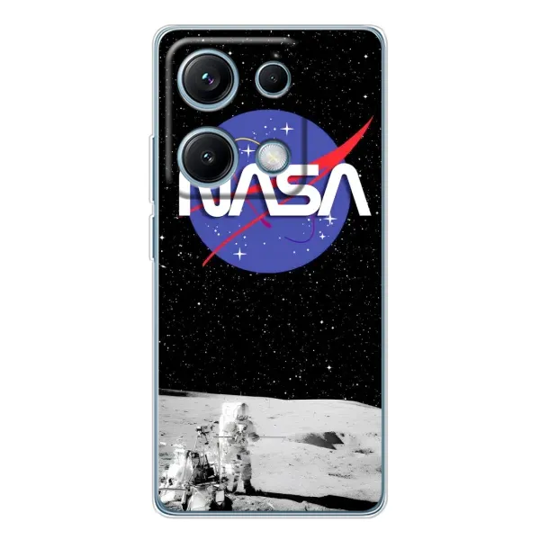 Чехол с рисунком «Nasa на луне» для Xiaomi Redmi Note 14S