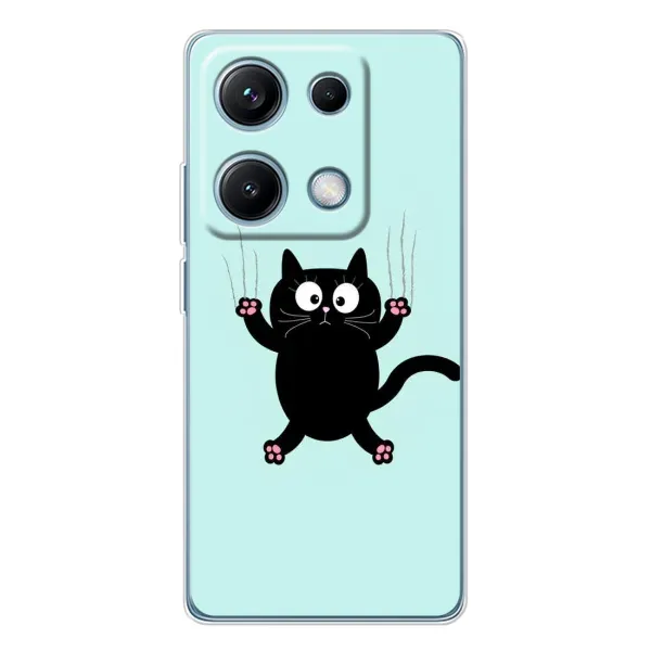 Чехол с рисунком «Падающий кот» для Xiaomi Redmi Note 14S