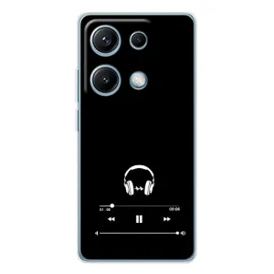Чехол с картинками на черном фоне для Xiaomi Redmi Note 14S (Плеер)
