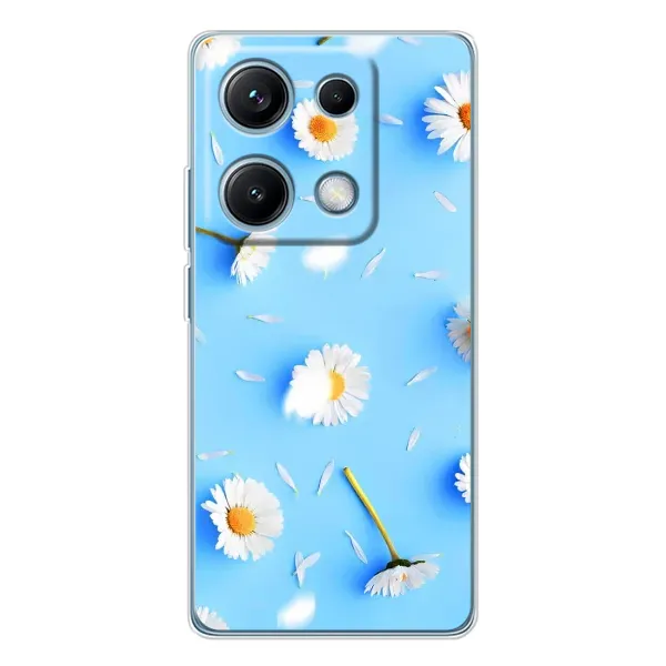 Чехол с рисунком «ромашки на голубом» для Xiaomi Redmi Note 14S