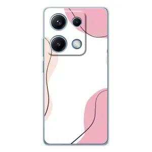 Чохол квітковий дизайн для Xiaomi Redmi Note 14S (Рожевий фон)
