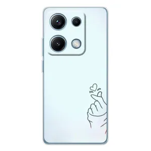 Чехлы (Знак сердечка) на Xiaomi Redmi Note 14S (Сердце на голубом)
