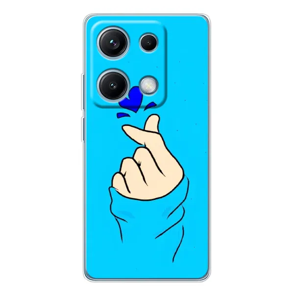 Чехол с рисунком «Сердце на синем» для Xiaomi Redmi Note 14S