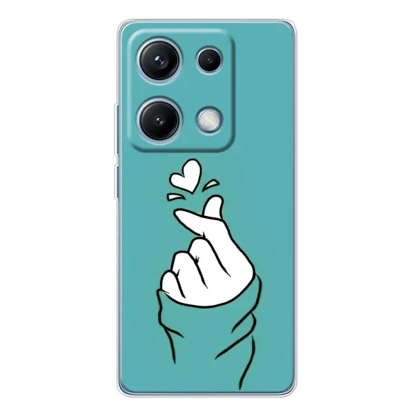 Чехол с рисунком «Сердечко на бирюзовом» для Xiaomi Redmi Note 14S