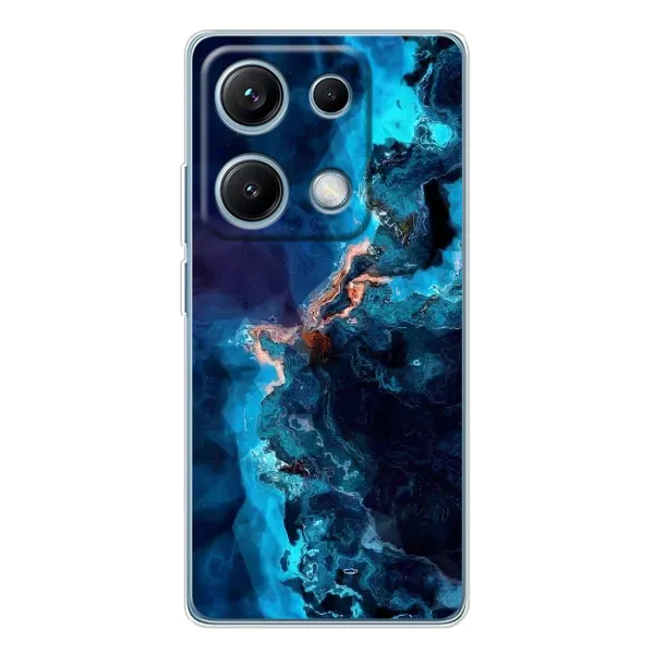 Чехол с рисунком «Синий мрамор» для Xiaomi Redmi Note 14S