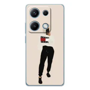 Силиконовый Чехол на Xiaomi Redmi Note 14S с картинкой Стильных Девушек (Стильная)