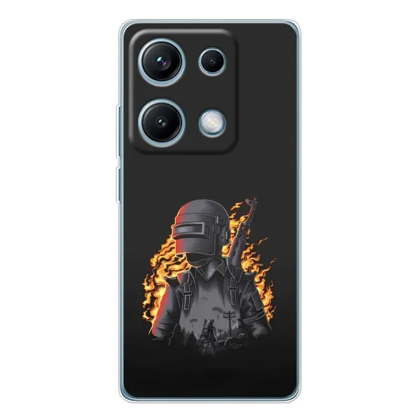 Чехол с рисунком «В огне» для Xiaomi Redmi Note 14S
