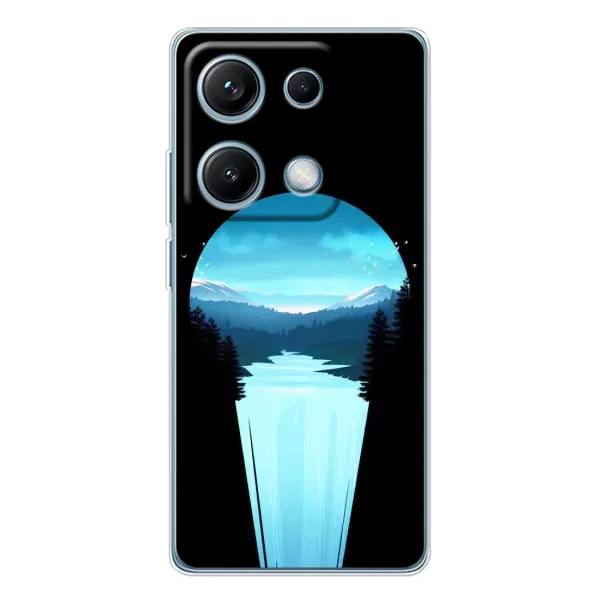 Чехол с рисунком «Синий Водопад» для Xiaomi Redmi Note 14S