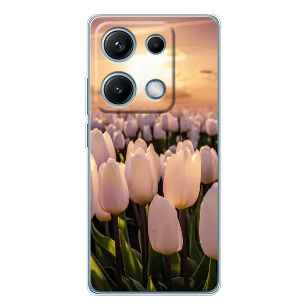 Чехол с рисунком «Закат с цветами» для Xiaomi Redmi Note 14S