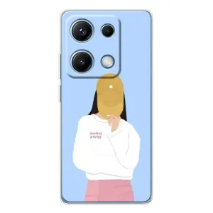 Силиконовый Чехол на Xiaomi Redmi Note 14S с картинкой Стильных Девушек (Желтая кепка)
