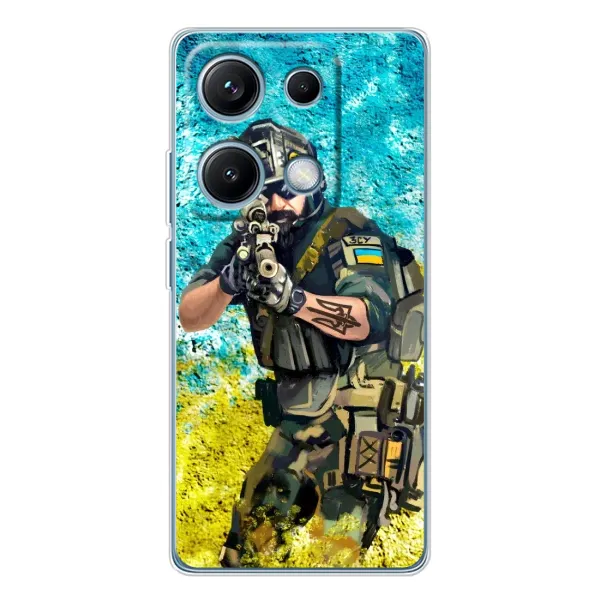 Чехол с рисунком «ЗСУ  Воин» для Xiaomi Redmi Note 14S