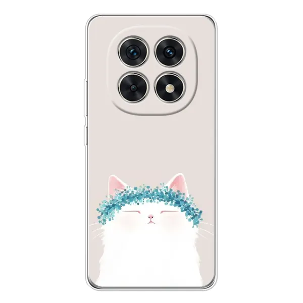Чехол с рисунком «Белый котик» для Xiaomi Redmi Note 15 5G Чехол с рисунком «Белый котик» для Xiaomi Redmi Note 15 5G
