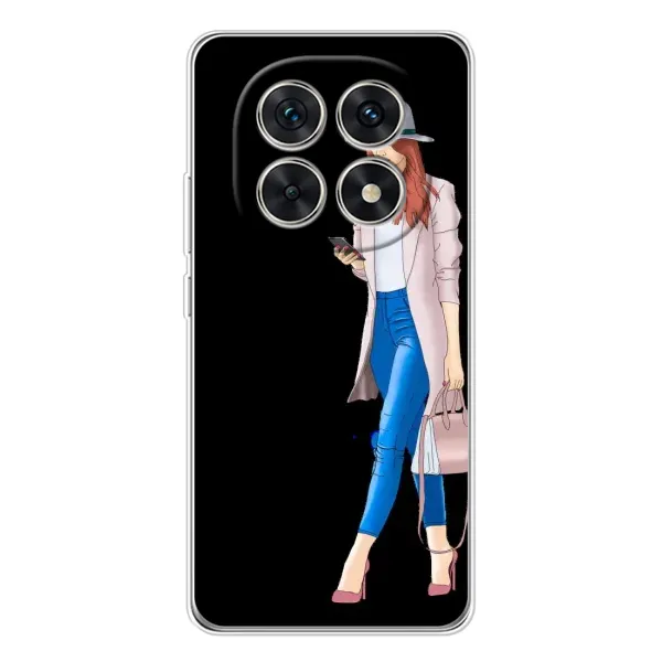 Чехол с рисунком «Девушка со смартфоном» для Xiaomi Redmi Note 15 5G