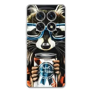 Силиконовый Чехол с Енотами на Xiaomi Redmi Note 15 5G (Енот в очках)