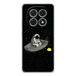 Силиконовый Чехол с принтом "Космонавты" на Xiaomi Redmi Note 15 5G (Космонавт на рыбалке)
