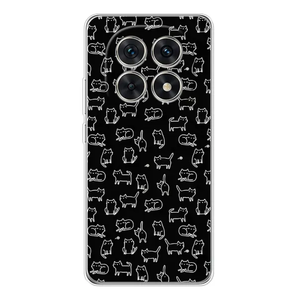Чехол с рисунком «Котики на черном» для Xiaomi Redmi Note 15 5G Чехол с рисунком «Котики на черном» для Xiaomi Redmi Note 15 5G