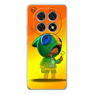 Чехол Бравл Старс для Xiaomi Redmi Note 15 5G (LEON в кофте)