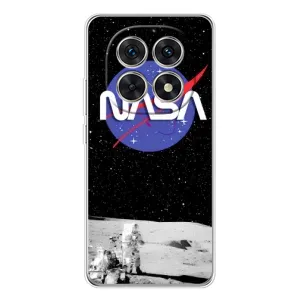 Силиконовый бампер с принтом "Наса" на Xiaomi Redmi Note 15 5G (Nasa на луне)