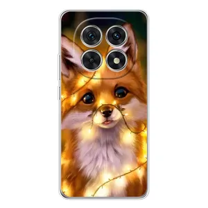 Чехол с Лисичкой для Xiaomi Redmi Note 15 5G (Новогодний лисенок)