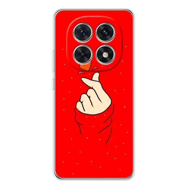 Чехол с рисунком «Сердце на красном» для Xiaomi Redmi Note 15 5G Чехол с рисунком «Сердце на красном» для Xiaomi Redmi Note 15 5G