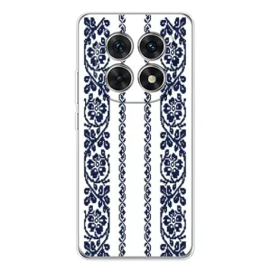 Силиконовый Чехол на Xiaomi Redmi Note 15 5G с картинкой Вышиванки (Синяя вышиванка)